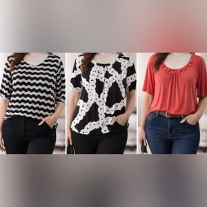 Elegant Blouse Bundle XL & 1X | ELLE, Roz & Ali, Worthington | New w/ Tags